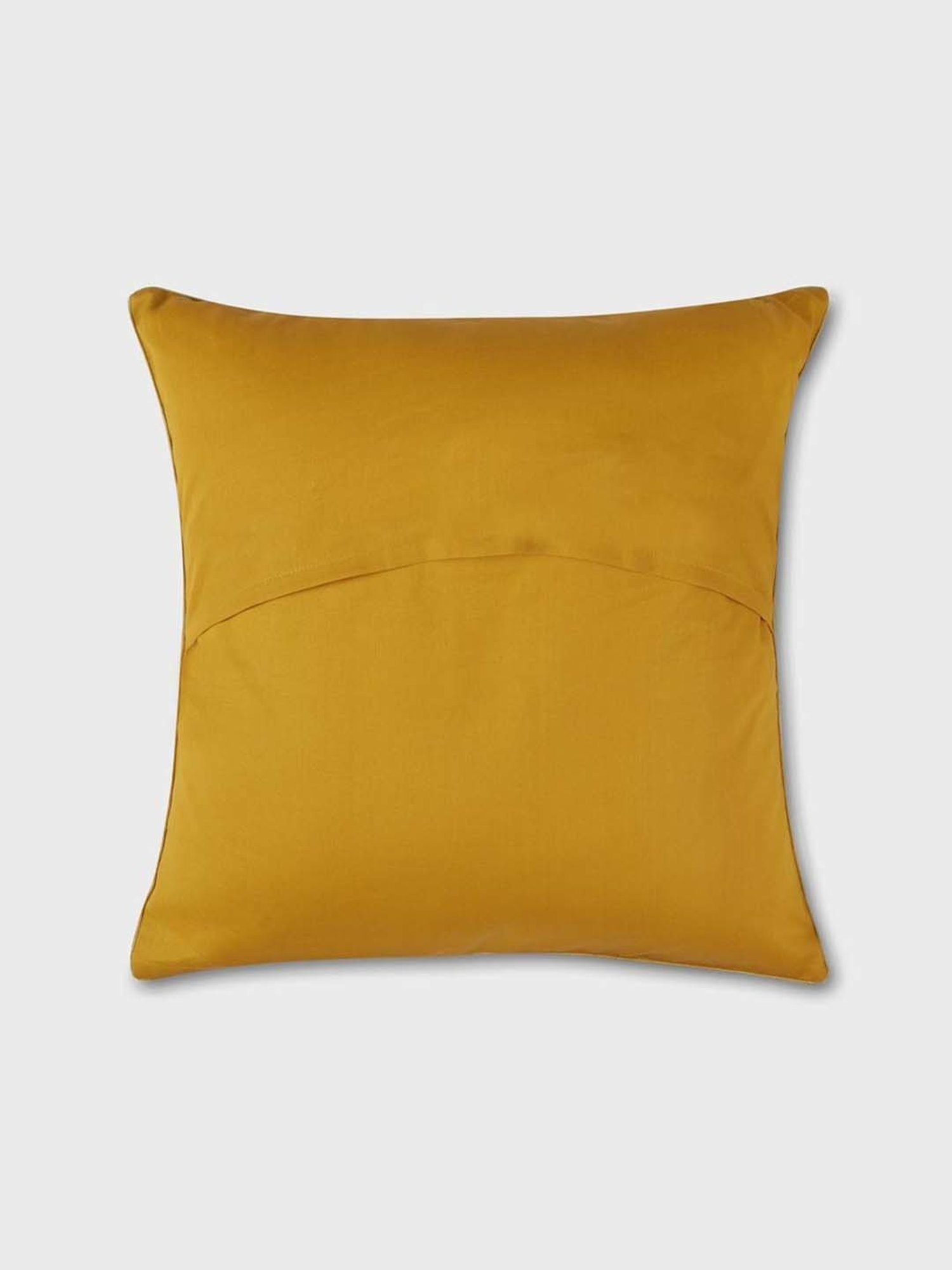 Fabindia Home Udai Mustard Cotton Silk Cushion Cover