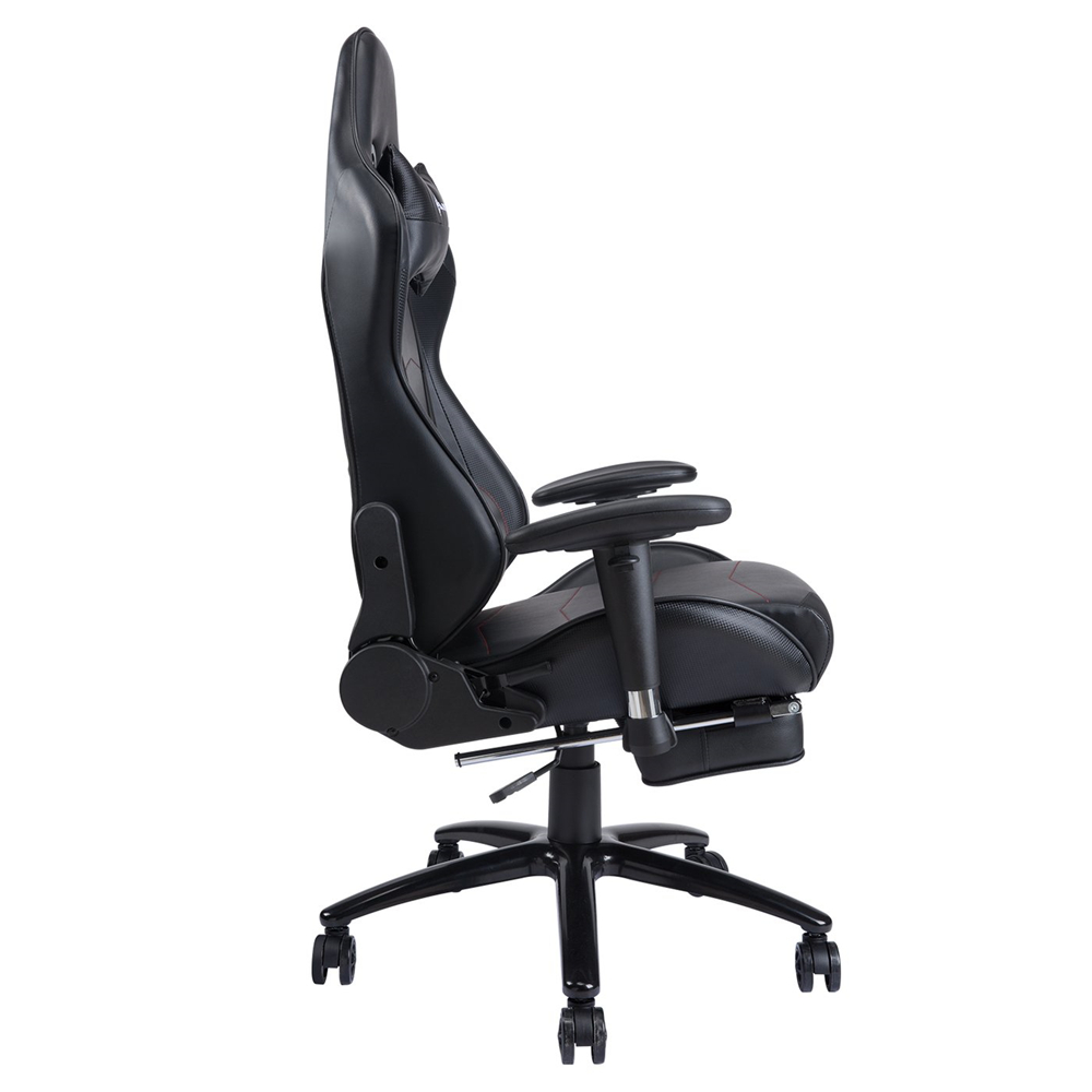 KILLABEE Big and Tall 350lb Massage Gaming Chair Metal Base - Adjustable Massage Lumbar Cushion, Retractable Footrest High Back Ergonomic Leather Racing Computer Desk Executive Office Chair(Blue)