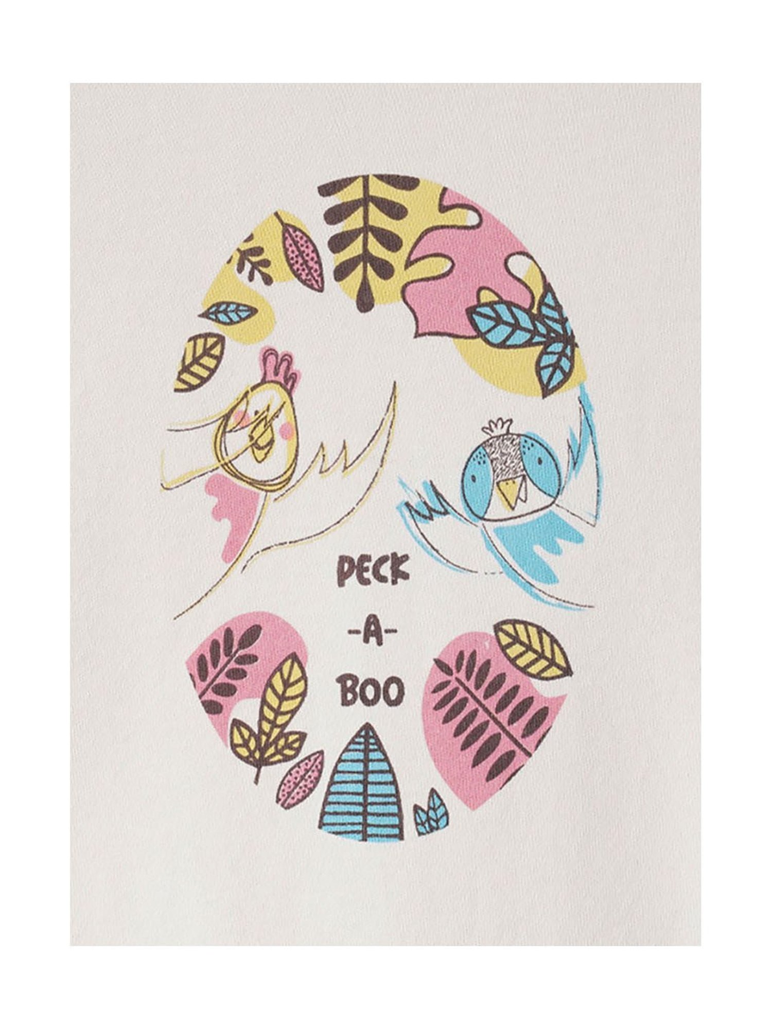 Ed-a-Mamma Baby White Printed Bodysuit