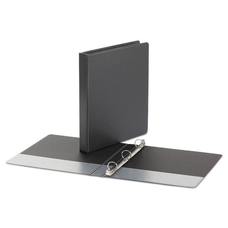 Universal Economy Non-View Round Ring Binder, 1" Capacity, Black, 4 pk