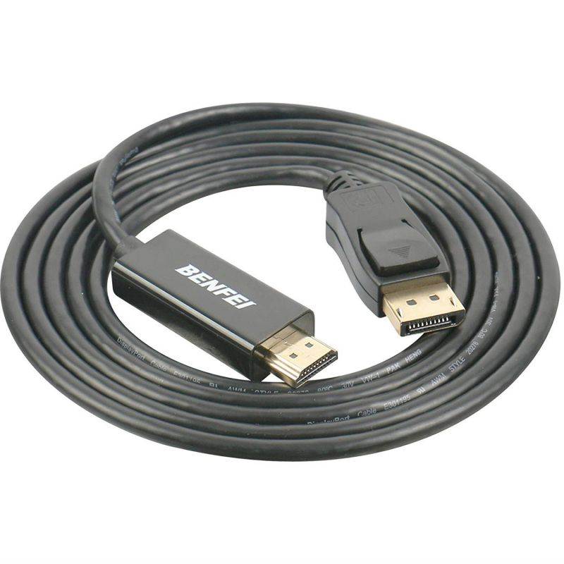 BENFEI DisplayPort to HDMI MALE cord 6 Feet Black Cable MALE to MALE for DisplayPort Enabled Computer and Laptops(Lenovo, Dell, HP, ASUS and other brand)
