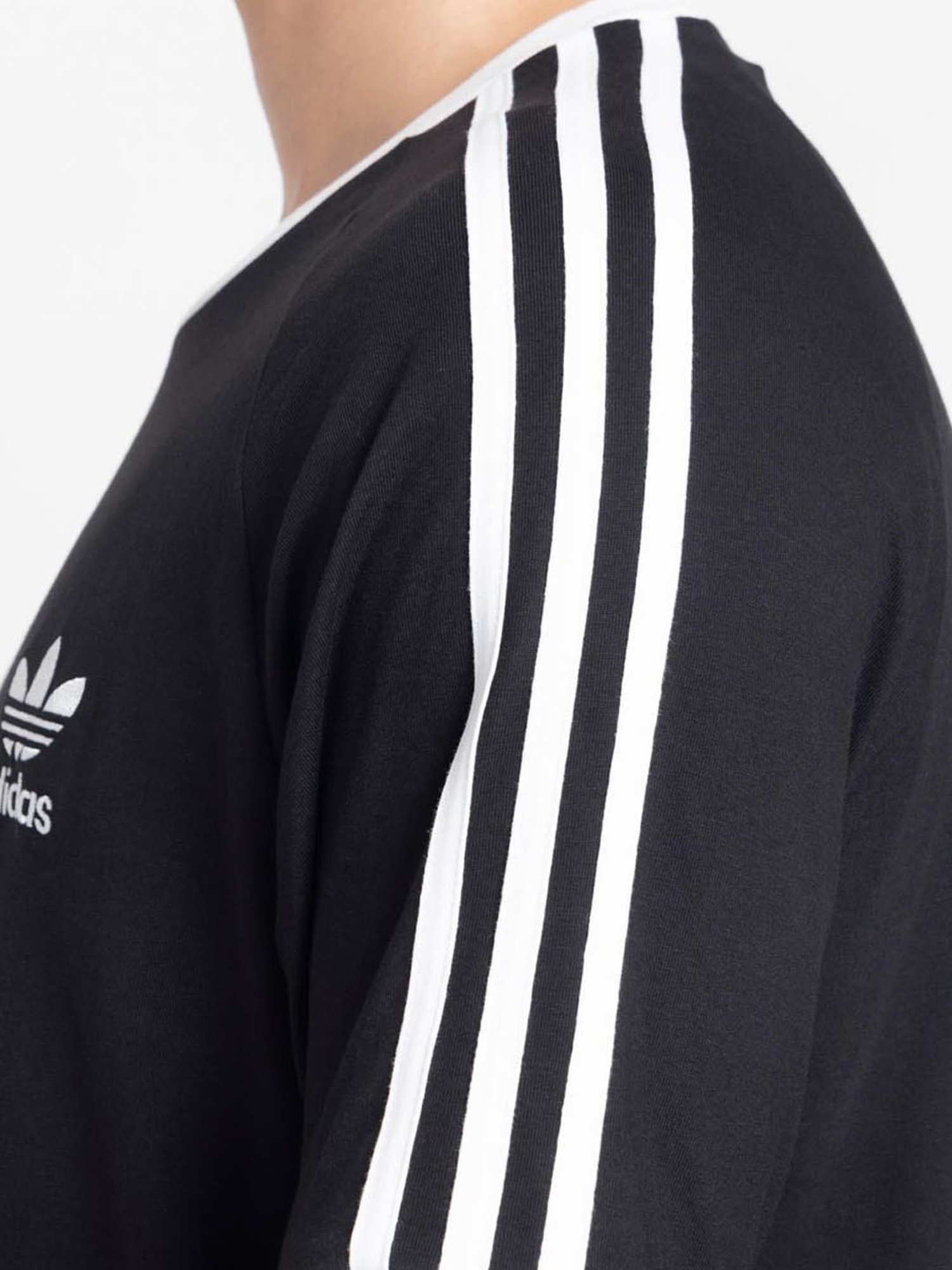 Adidas Originals Black Regular Fit Striped T-Shirt