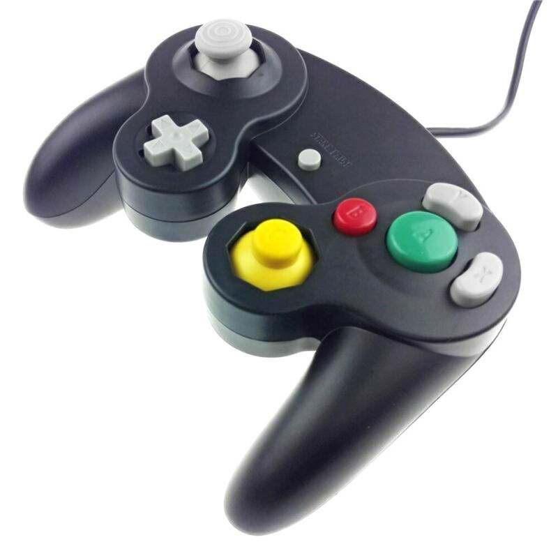 Vicabo HY-5101 Wired NGC Game Controller for Gamecube, Single-point Vibration Gamepad, for PC / Windows / MAC - Pink