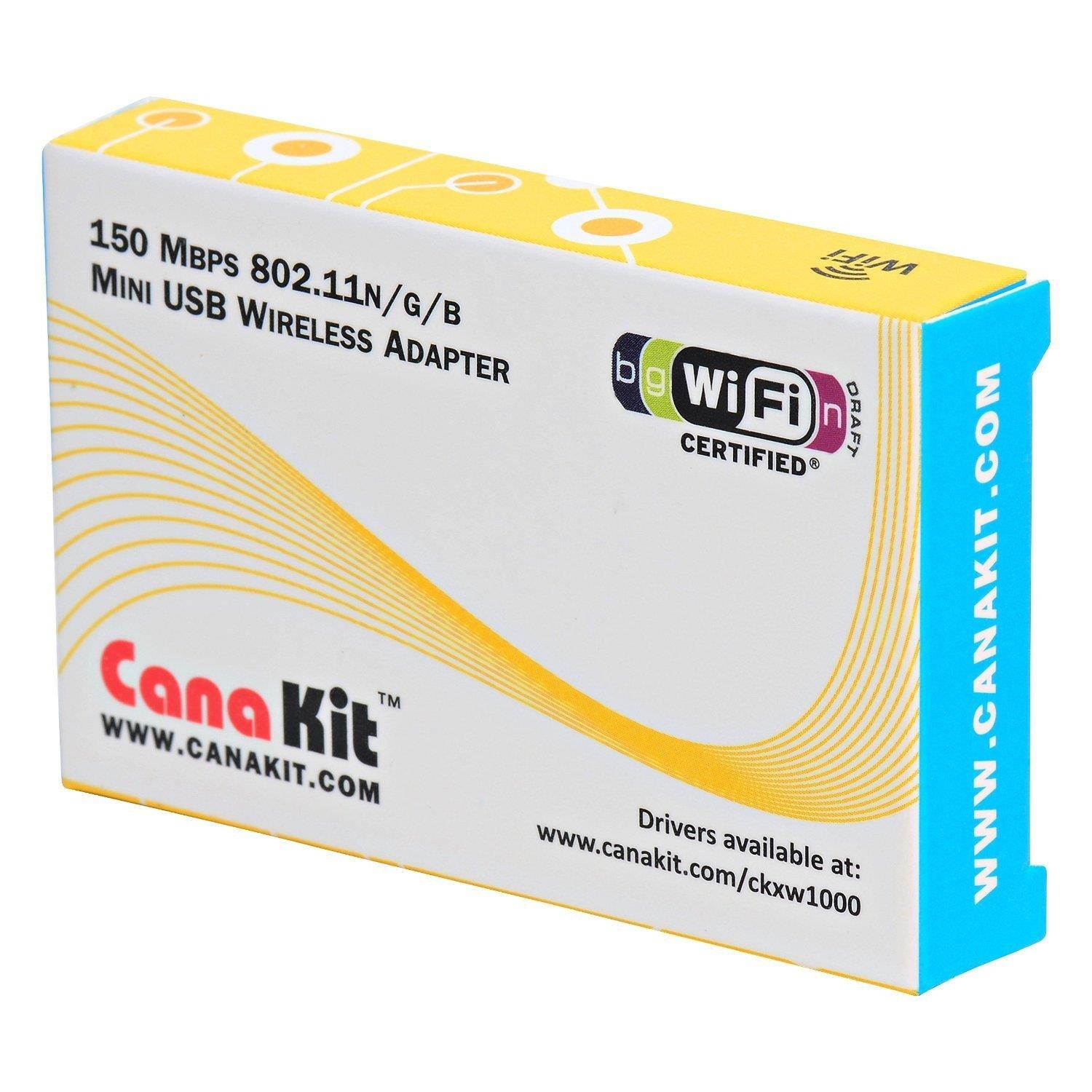 canakit raspberry pi wifi wireless adapter/dongle 802.11 n/g/b 150 mbps