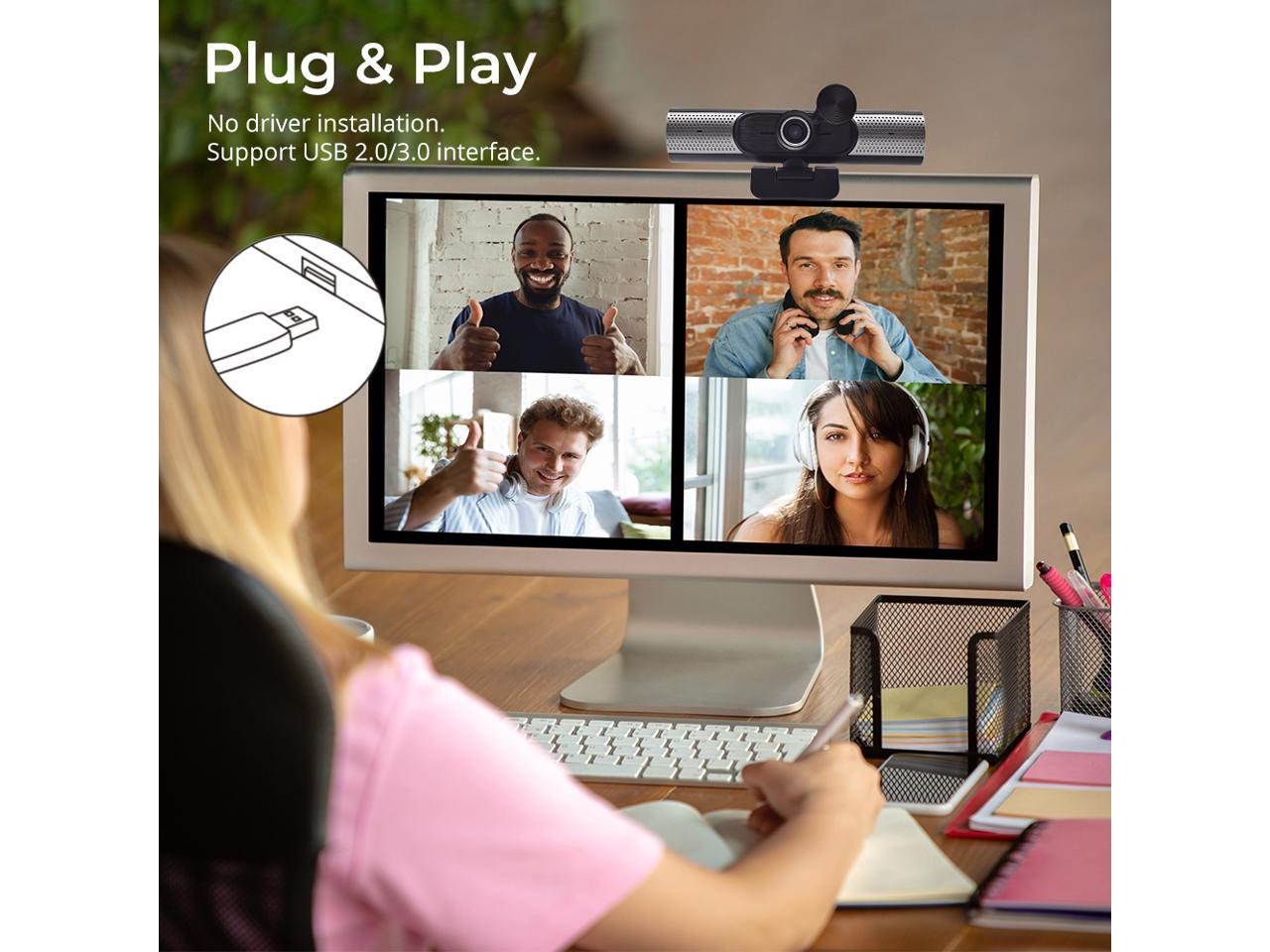 Webcam 1080p 30fps Web Speakers Camera 4K Web Camera With Microphone Cameras USB 2.0