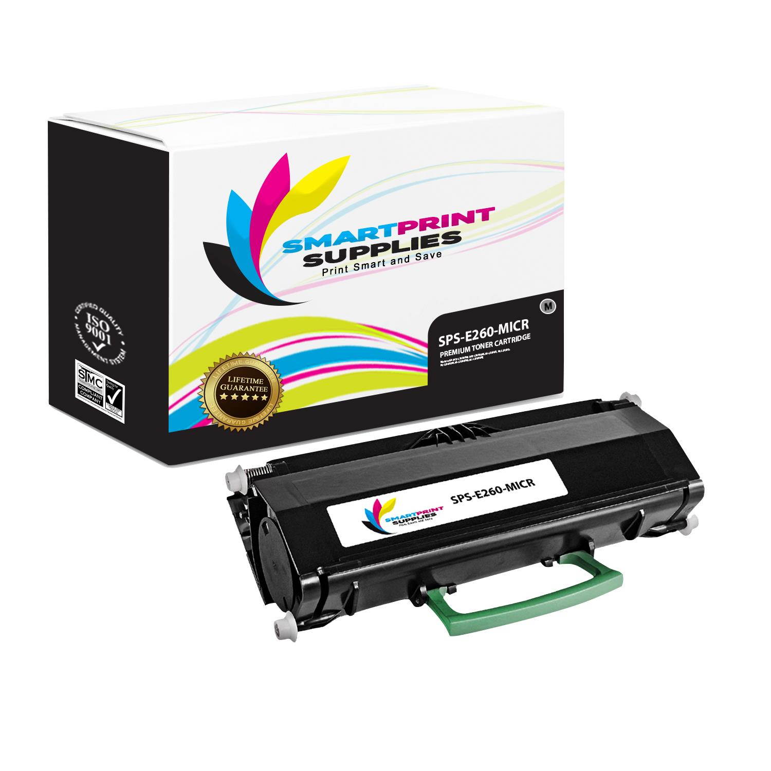 Smart Print Supplies Compatible E260A21A E260A11A MICR Black Toner Cartridge Replacement for Lexmark E260 E360 E460 E462 Printers (3,500 Pages) - 4 Pack