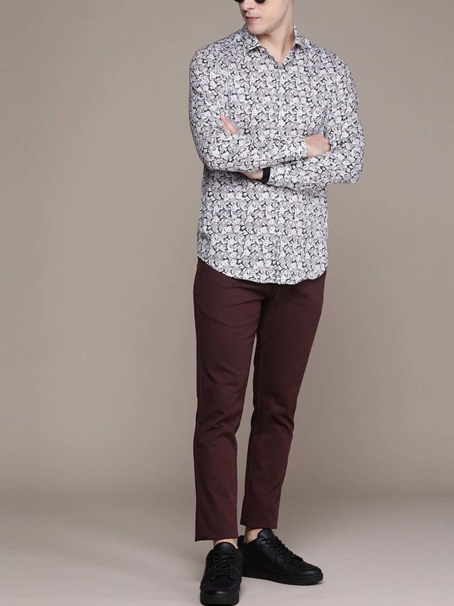 Simon Carter London Multicolor Printed Slim Fit Shirt