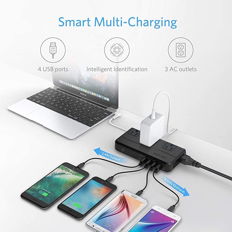 Universal Travel Adapter Power Step Down 220V to 110V Voltage Converter with QC30 USB Charging Port International Travel Adapter for UKAUUSEUAsia ETL Listed