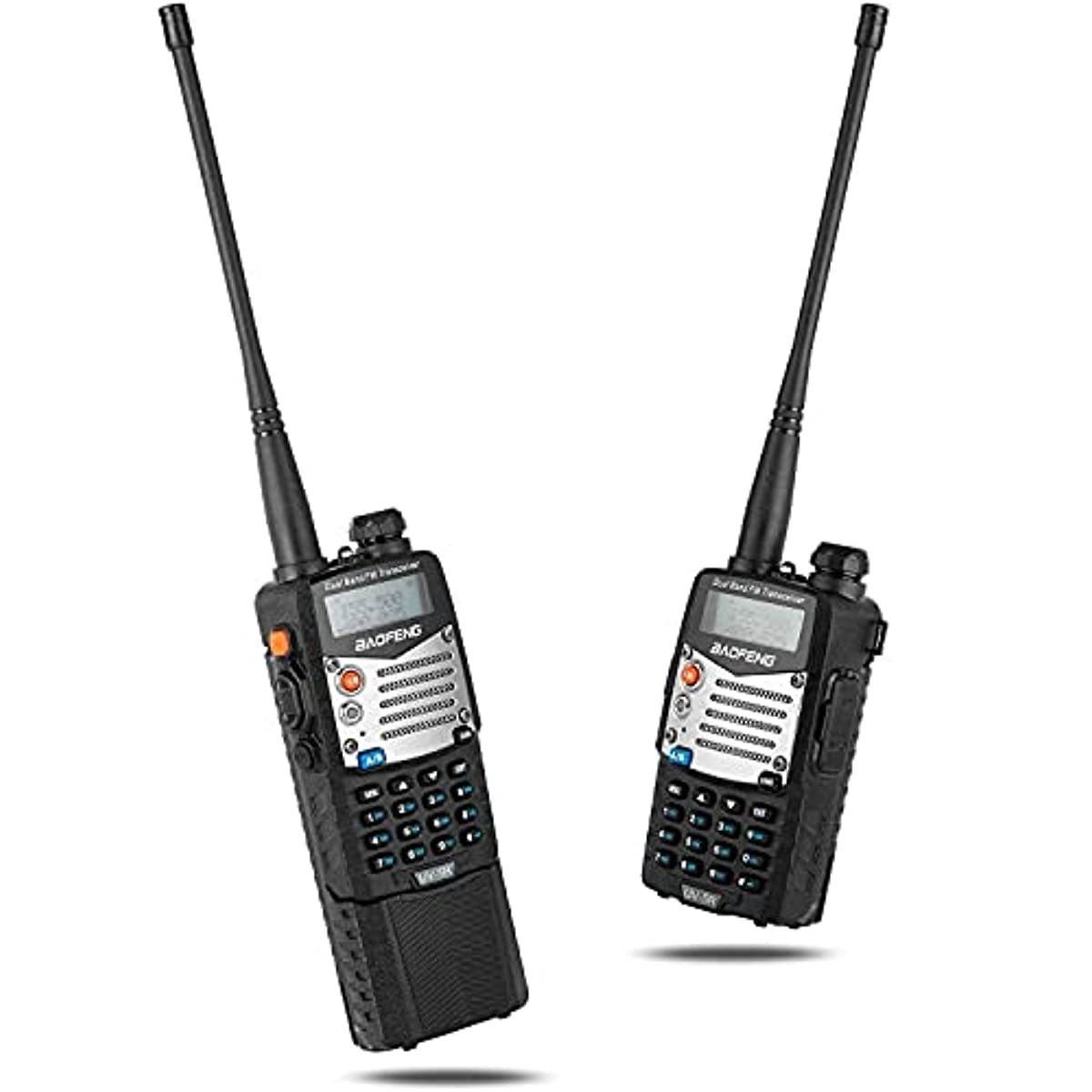 BaoFeng UV-5R 8W Ham Radio Walkie Talkie Dual Band 2-Way Radio with an Extra 3800mAh Battery Handheld Walkie Talkies with Baofeng Hand Mic and Programming Cable