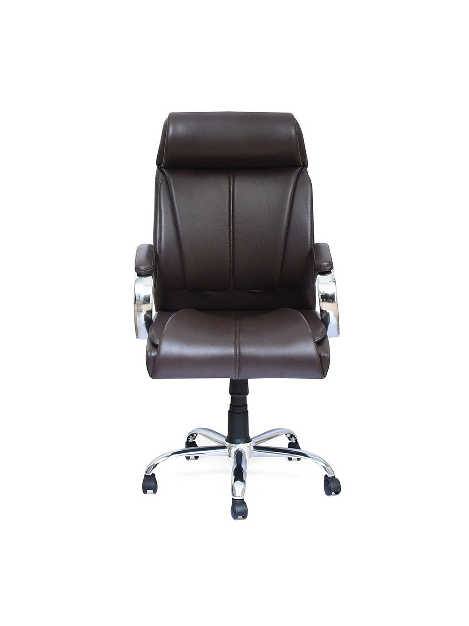 Nilkamal Belgrade Brown Nylon Belgrade Leatherette Ergonomic High Back Office Chair