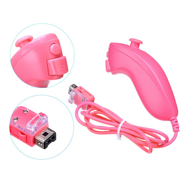 FirstPower Wii Nunchuck Controller,Nunchuck Joystick Gamepad Controller for Wii/Wii U Console (White)