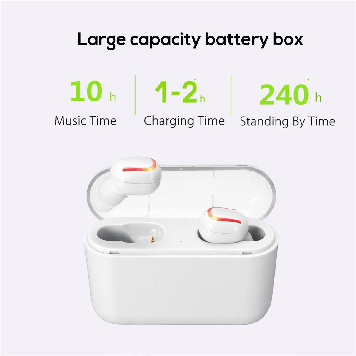 【 + Flash Deal】Sound Wireless Earbuds bluetooth 5.0 Headphones Headset Earphones With Mic - White