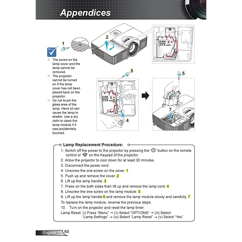 Original Projector Lamp Bulb BLFP190E NP36LP 725BBCV 725BBDJ with Housing for OPTOMA HD141X HD26 GT1080 W316 DH1009 GT1080darbee HD29darbee for NEC NPV302WNPV302X for DELL 12201450