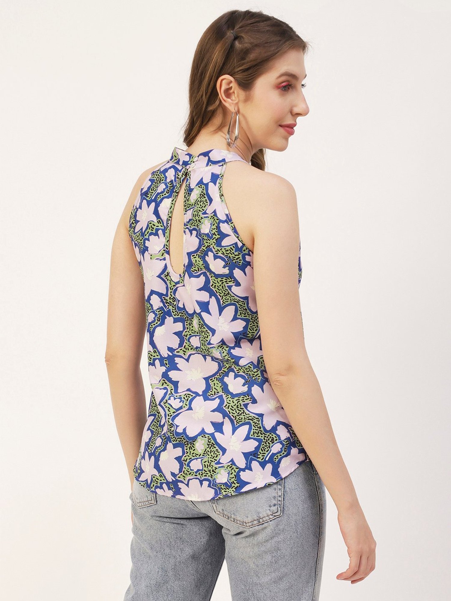 Moomaya Multicolor Floral Print Top