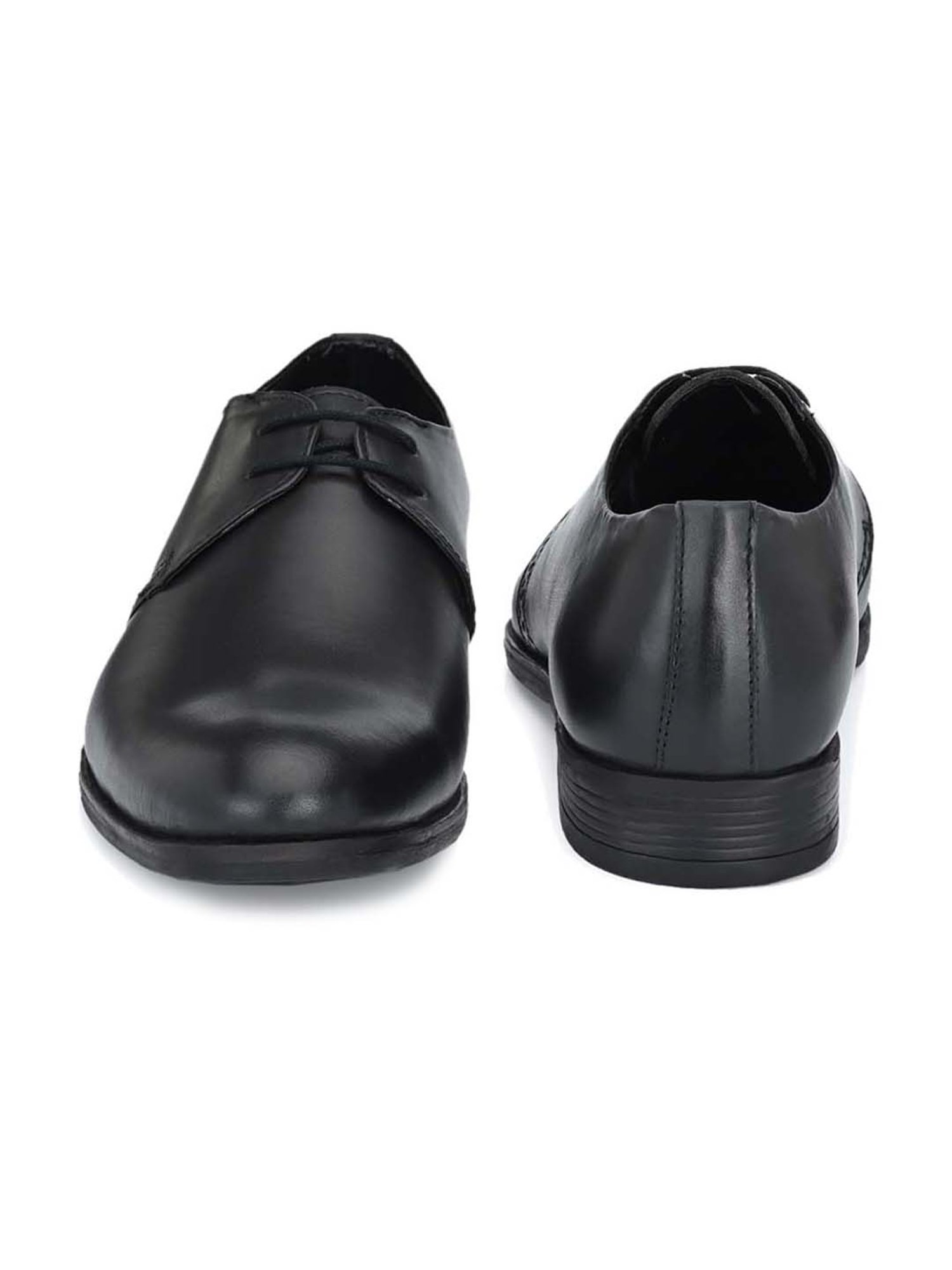 Shences Men's Black Derby Shoes