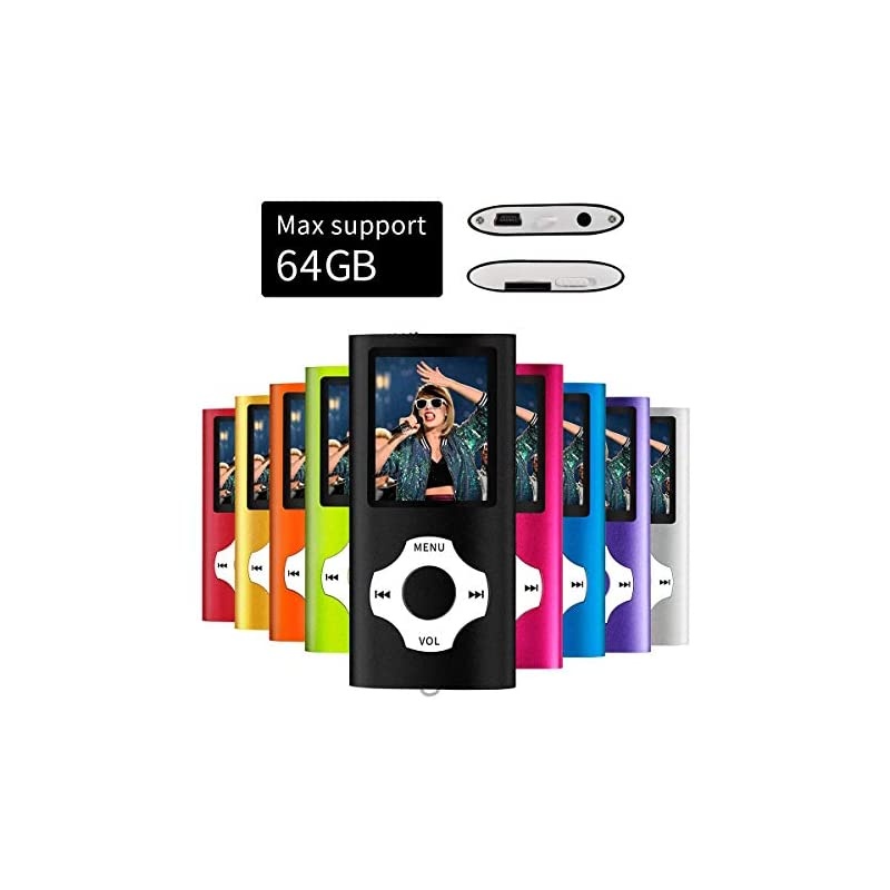 Support TF Cards Slim 1.8" LCD Mp3 Mp4 Player Media/Music/Audio Player with Accessories Black