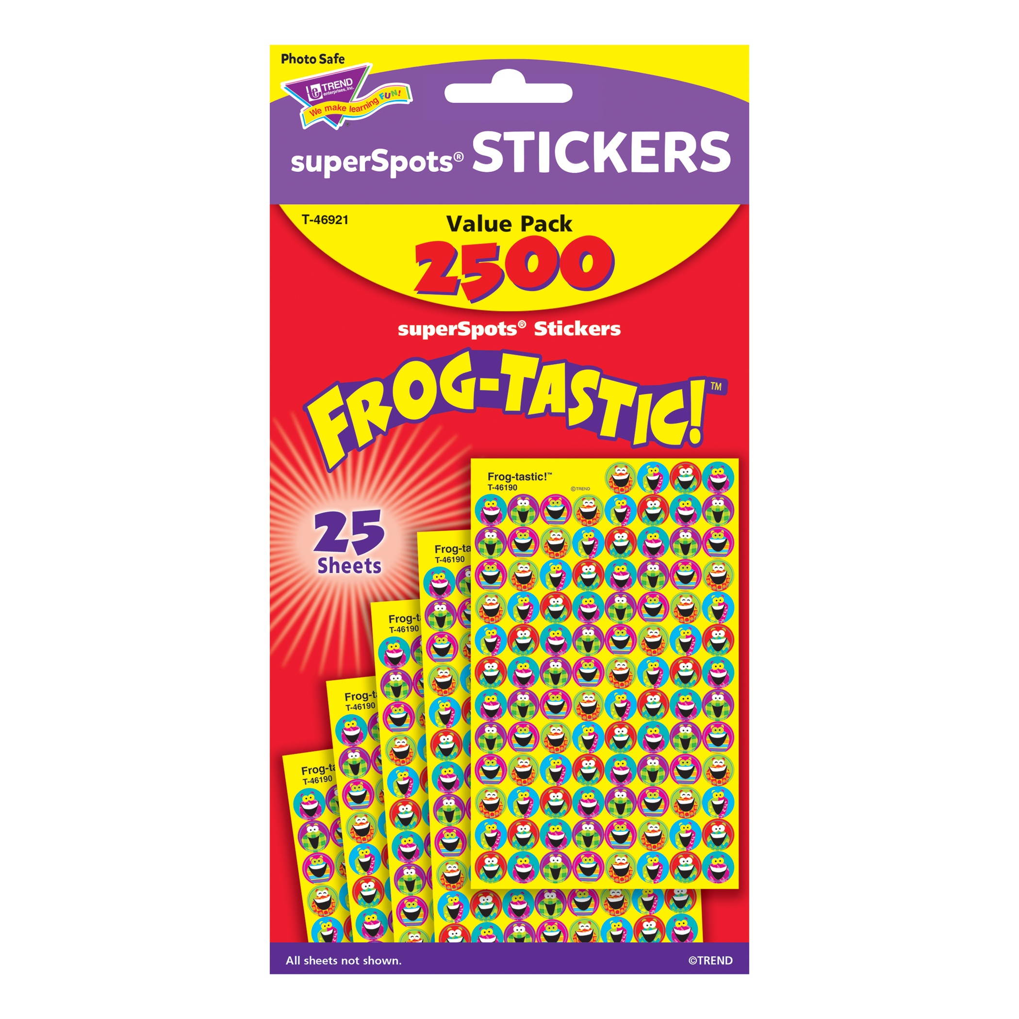 Trend Enterprises Inc. T-46921 Frog Tastic Superspots Stickers Value Pack