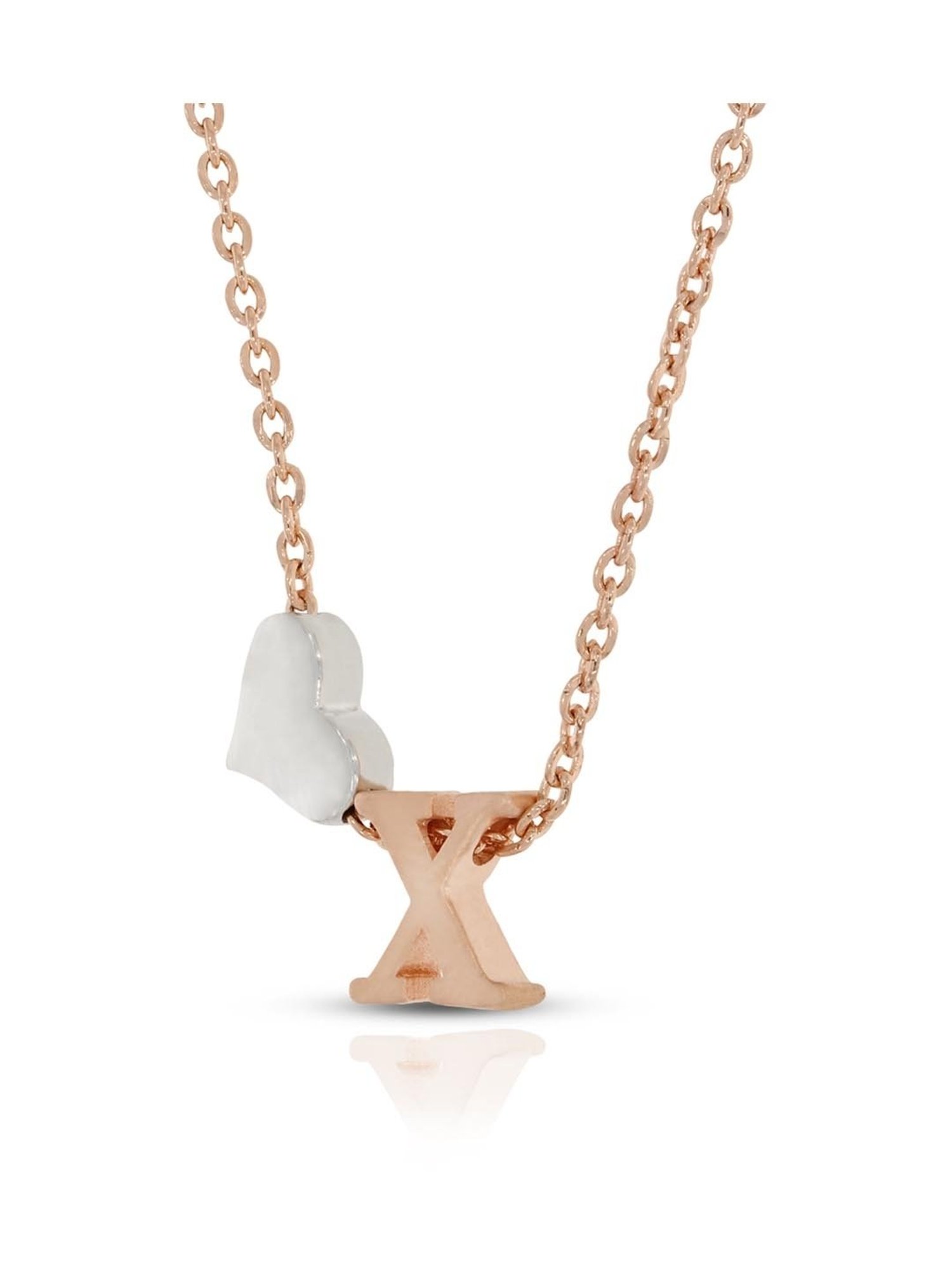 Anayra 92.5 Sterling Silver Initial Letter Charm Pendant without Chain for Women