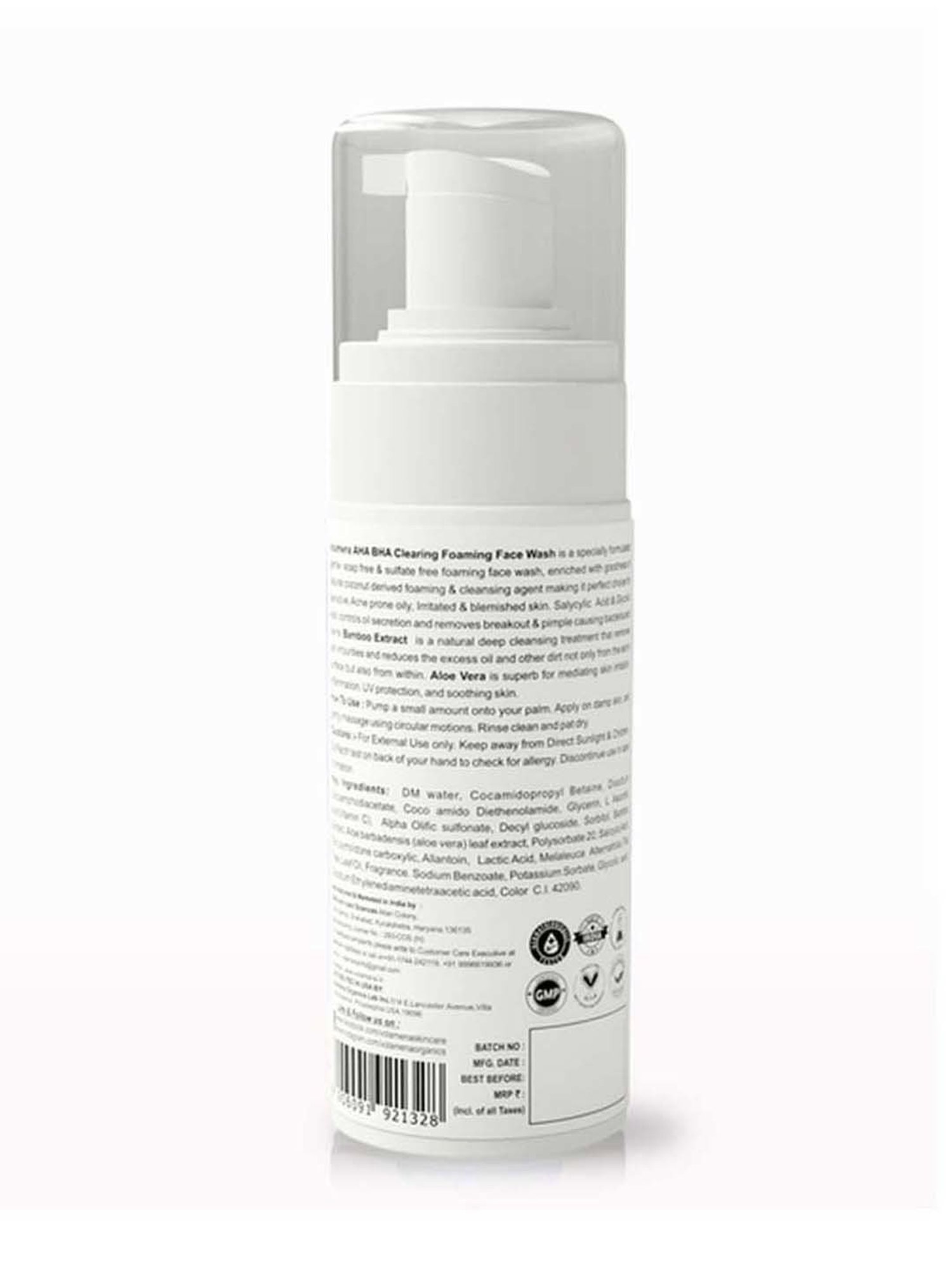 Volamena AHA BHA Clearing Foaming Face Wash - 150 ml