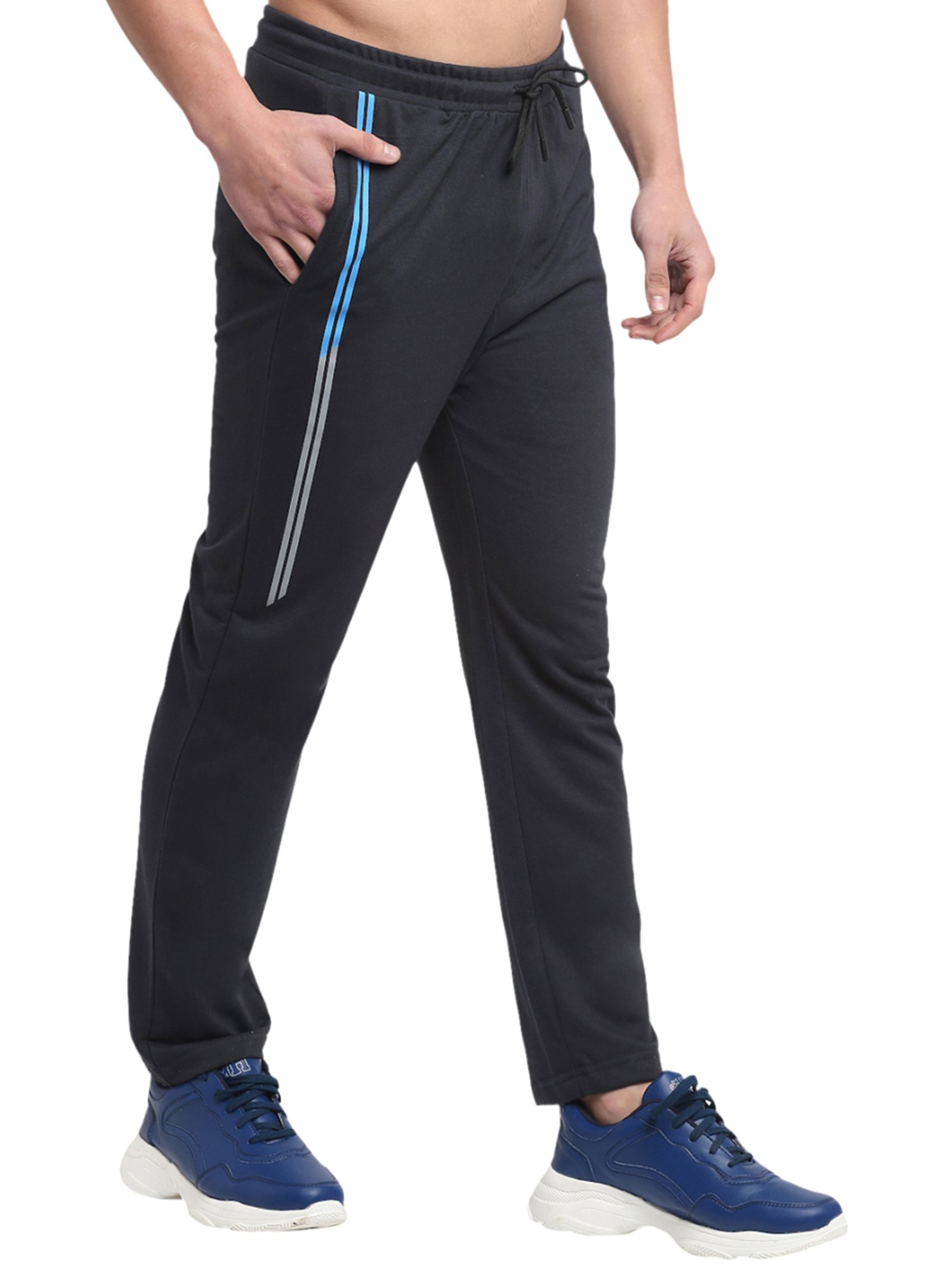 Venitian- Forbidden Clothing Black Slim Fit Printed Trackpants