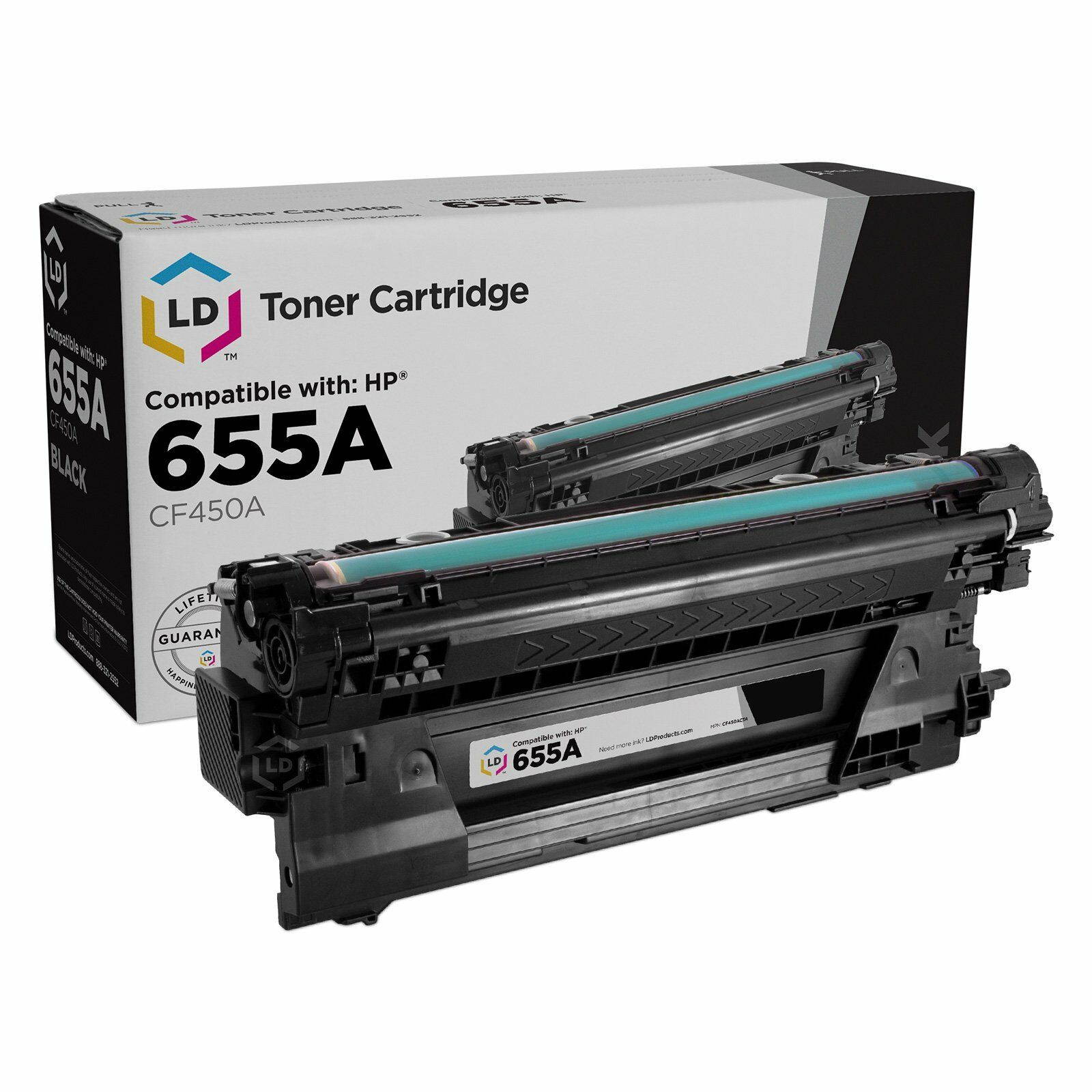LD Compatible 655A CF450A Black Laser Toner Cartridges 3-Pack for HP M682 M653dh