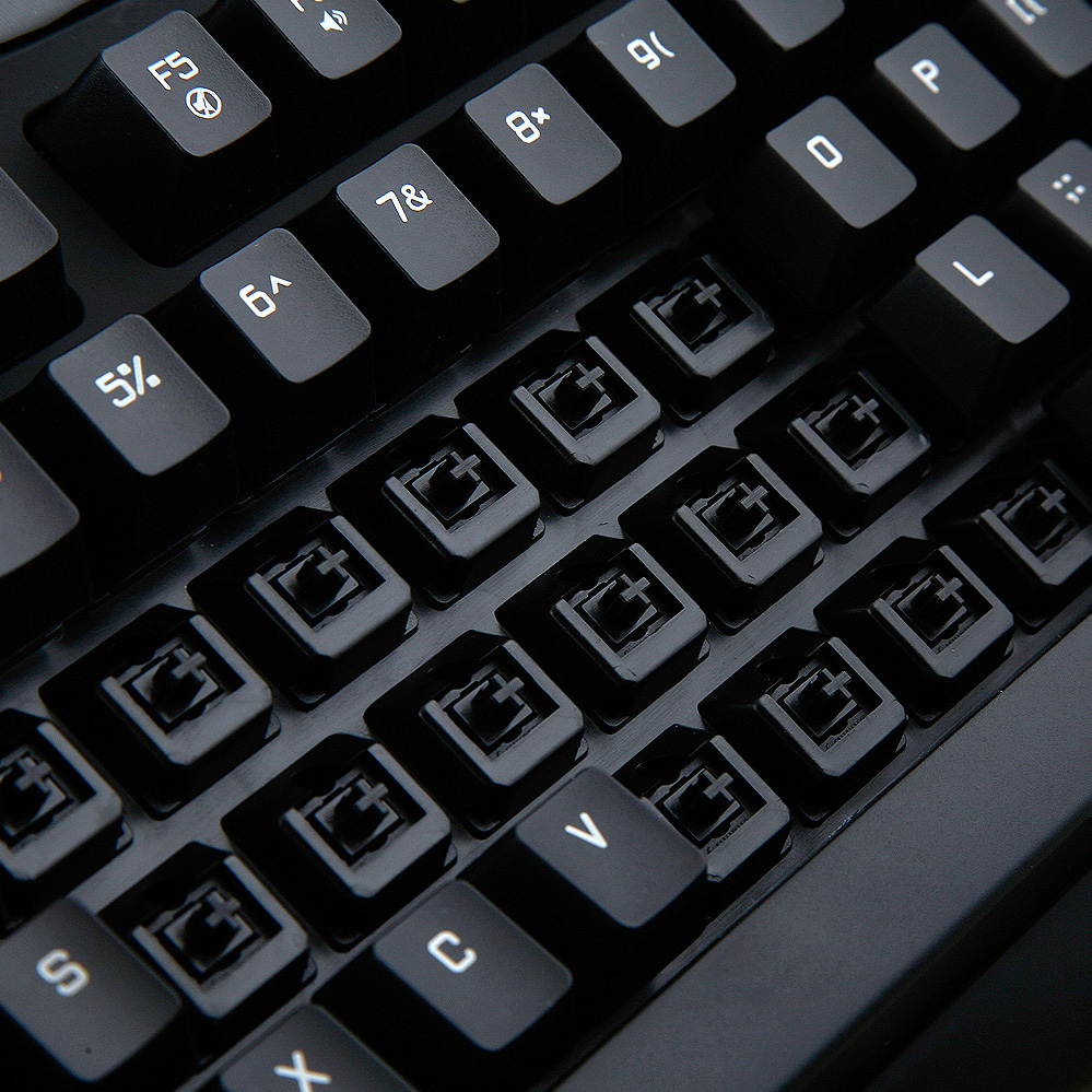 AULA  Ergonomic Design, All 81 Anti-ghosting Keys Cool Exterior USB Wired Cherry MX Black  Gaming Keyboard For PC  and Laptop -Black