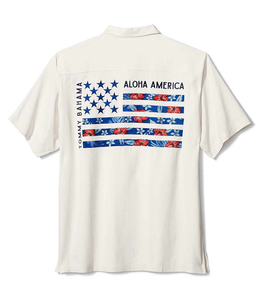 Tommy Bahama Big & Tall Aloha America Silk Short-Sleeve Woven Shirt