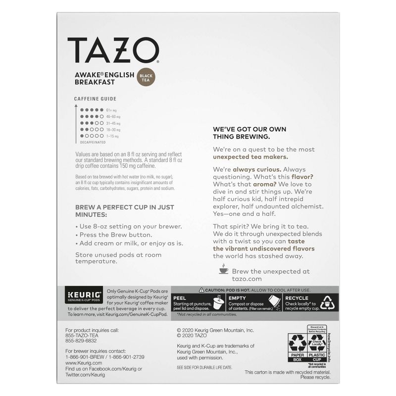 Tazo Awake Tea - Keurig K-Cup Pods - 22ct