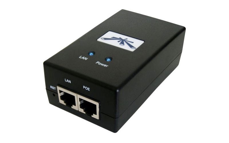 Ubiquiti POE-24 Power over Ethernet Injector - 120 V AC, 230 V AC Input - 24 V DC, 1 A Output - 1 10/100/1000Base-T Input Port(s)