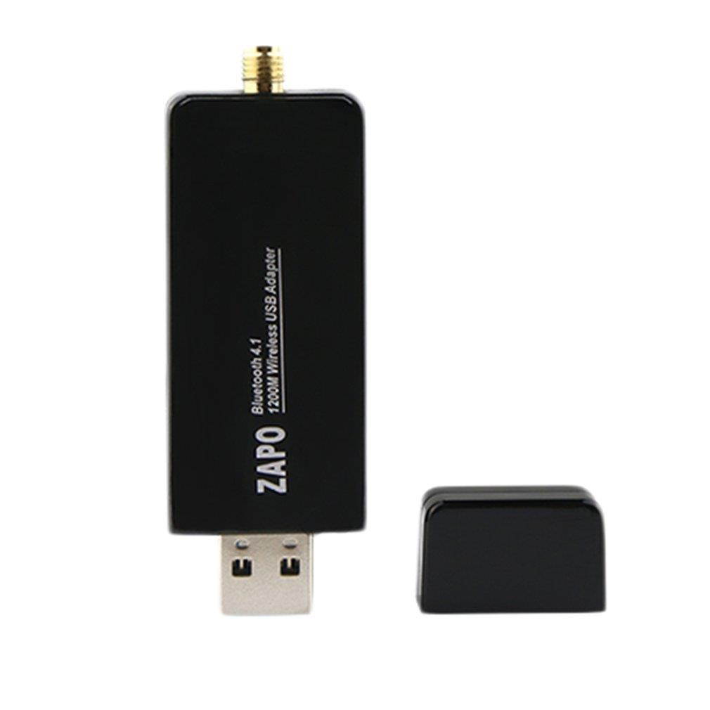 ZAPO W97L-2DB 1200Mbps WIFI 2.4GHz & 5.8GHz Intelligence Dual Band AC Wireless Network Adapter with Bluetooth 4.1