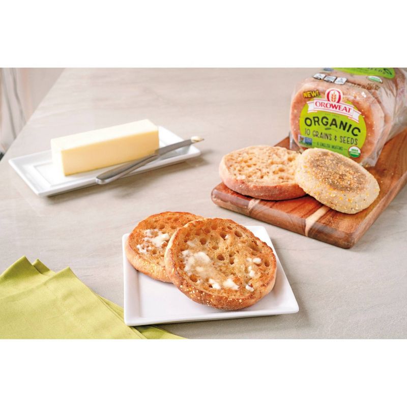 Oroweat Organic 12 Grains & Seeds English Muffins - 13.75oz