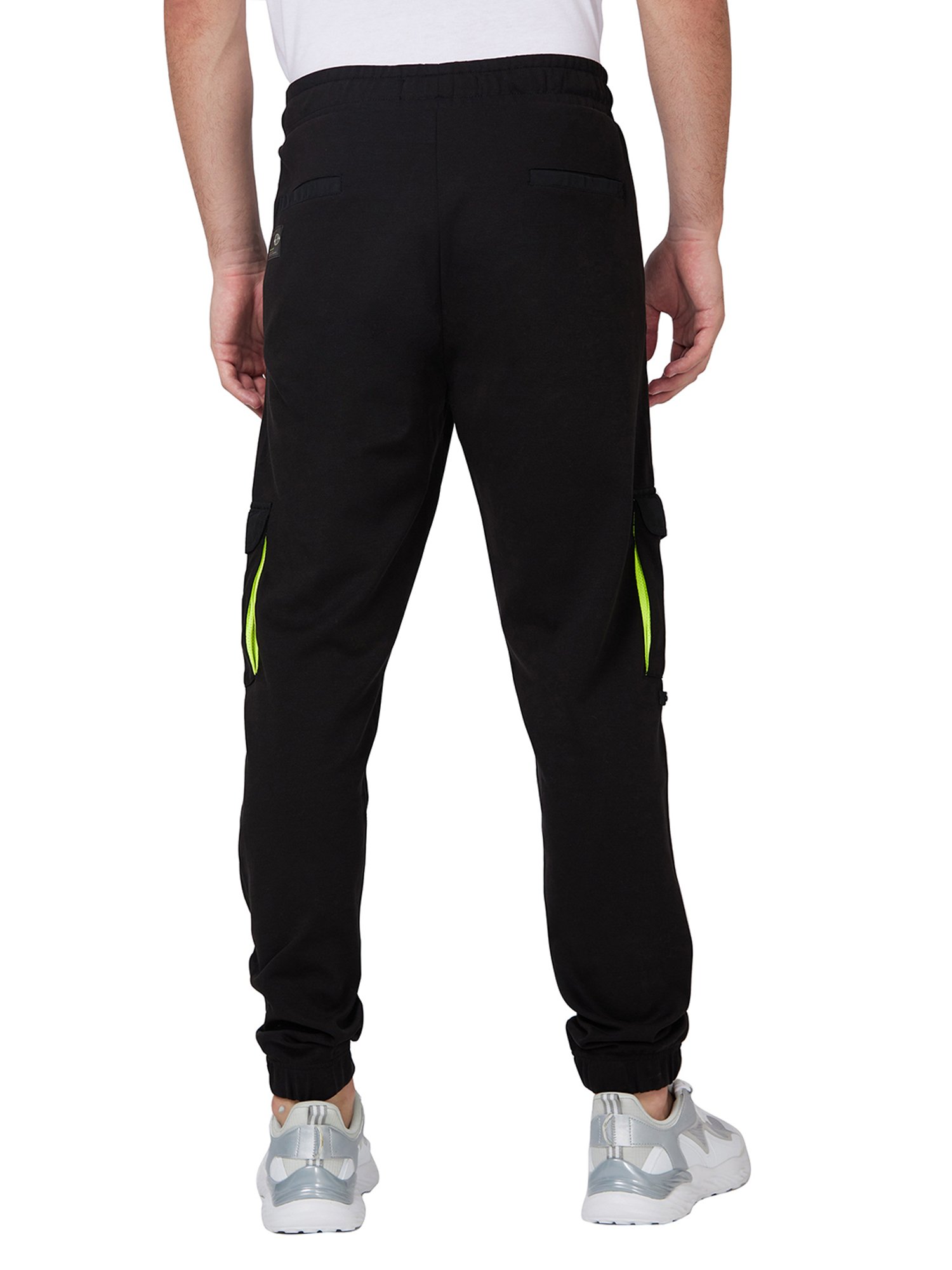 Spykar Black Regular Fit Cargo Joggers