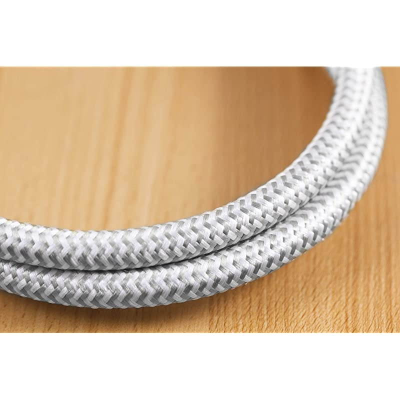 White, Designer 1 Ft. Power Strip, 3 Grounded Outlets, Flat Plug, Mini Cord, Premium, 45190, 6 Inch