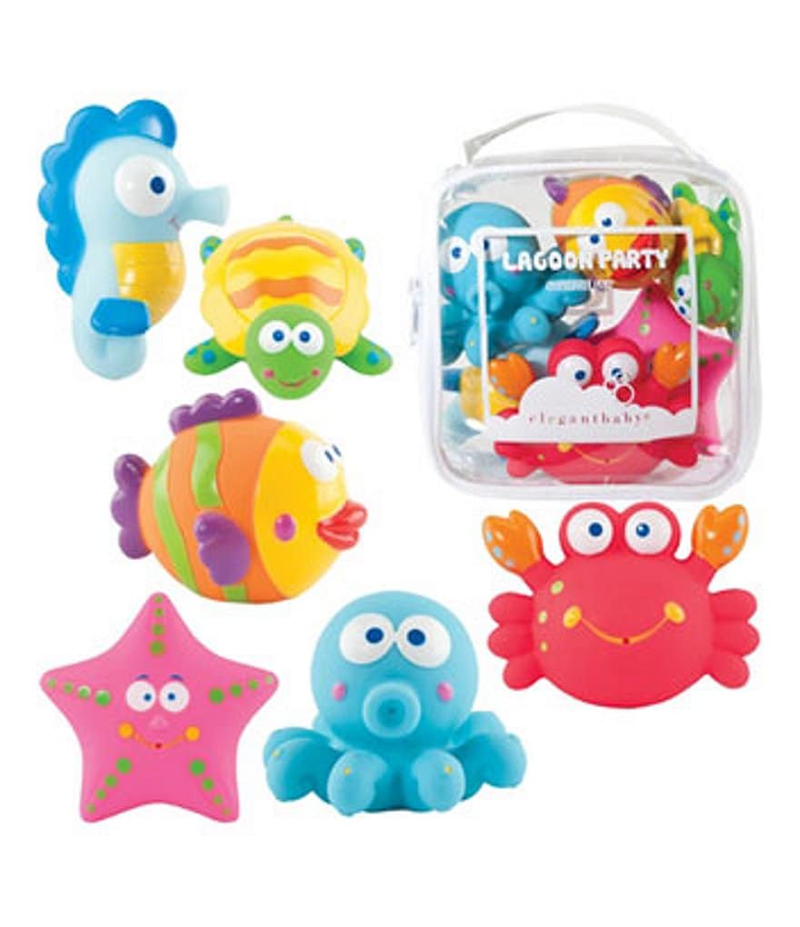 Elegant Baby 6-Piece #double;Lagoon Party#double; Bathtub & Pool Squirties