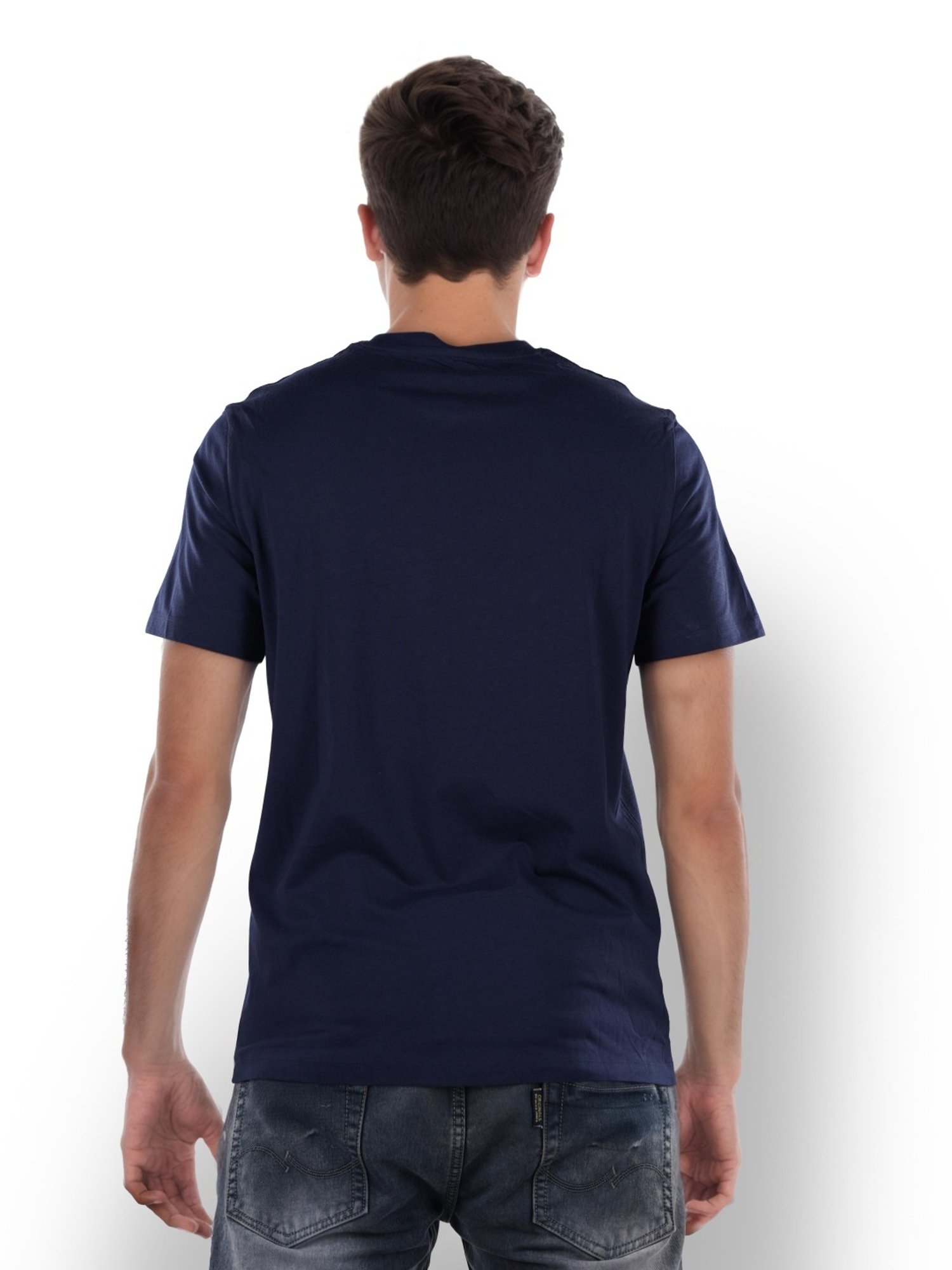 Celio* Navy Straight Fit Printed T-Shirt