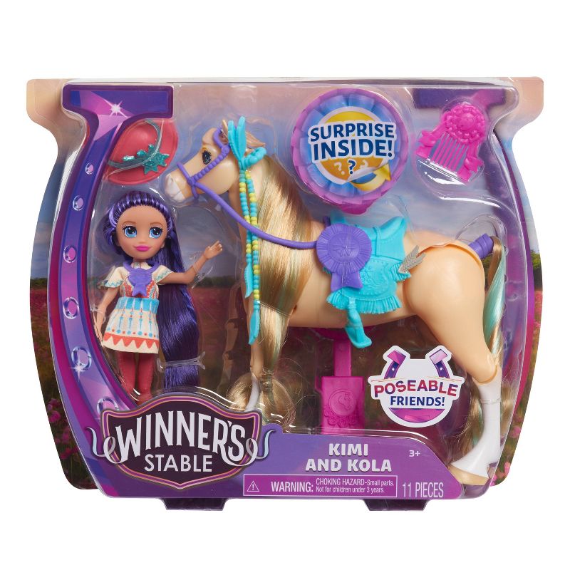 Winner's Stable Kimi & Kola Doll & Horse Figure Set 11pc