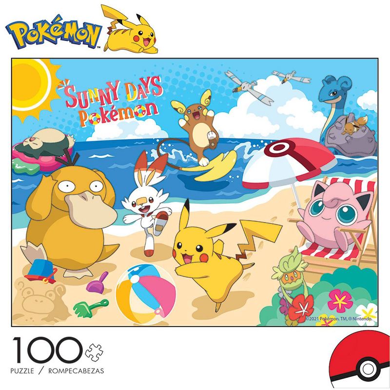 Buffalo Games Entertainment: Pokémon Beach Day Kids' Jigsaw Puzzle - 100pc