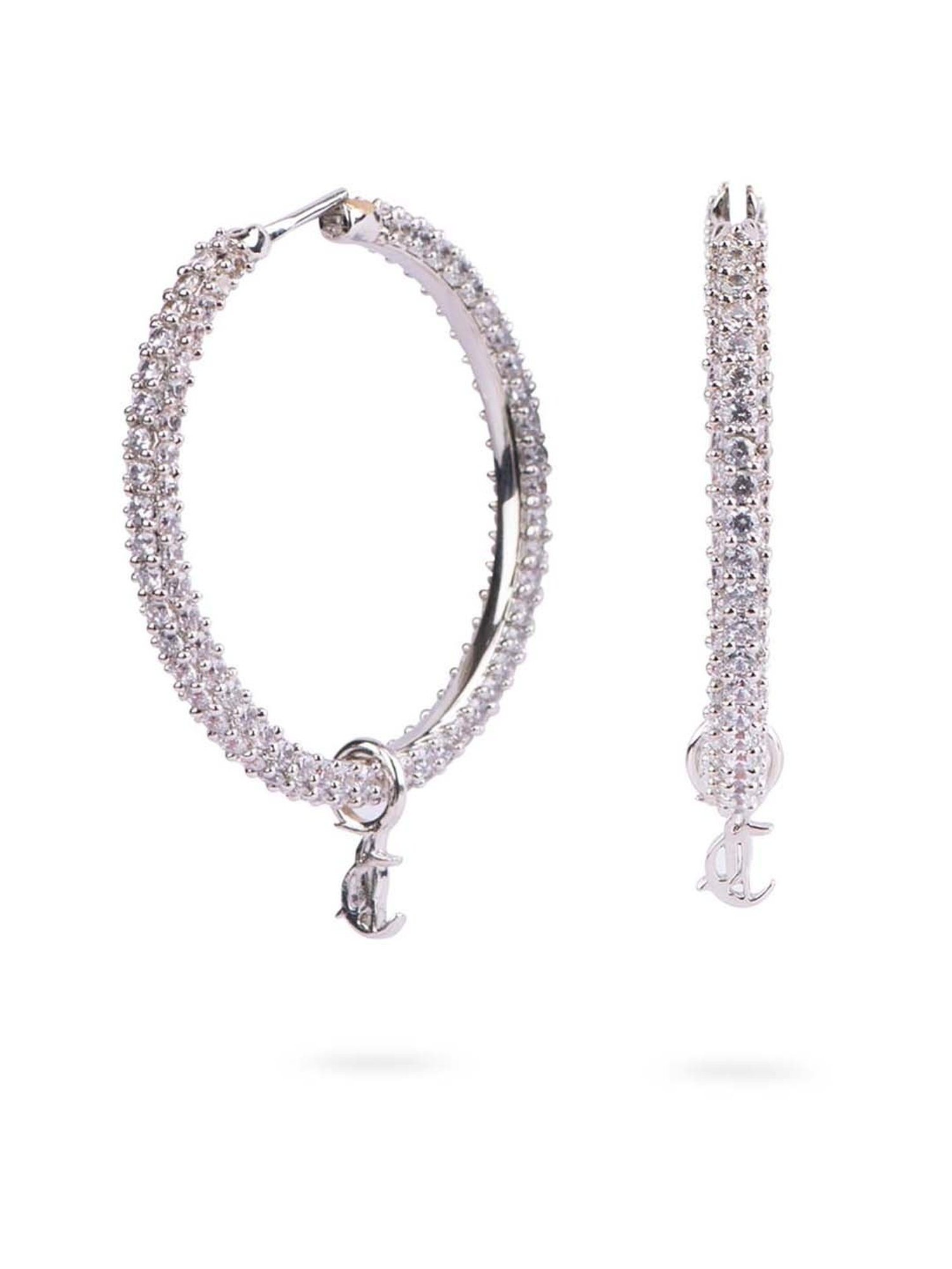 Juicy Couture Natalie White Hoop Earrings for Women