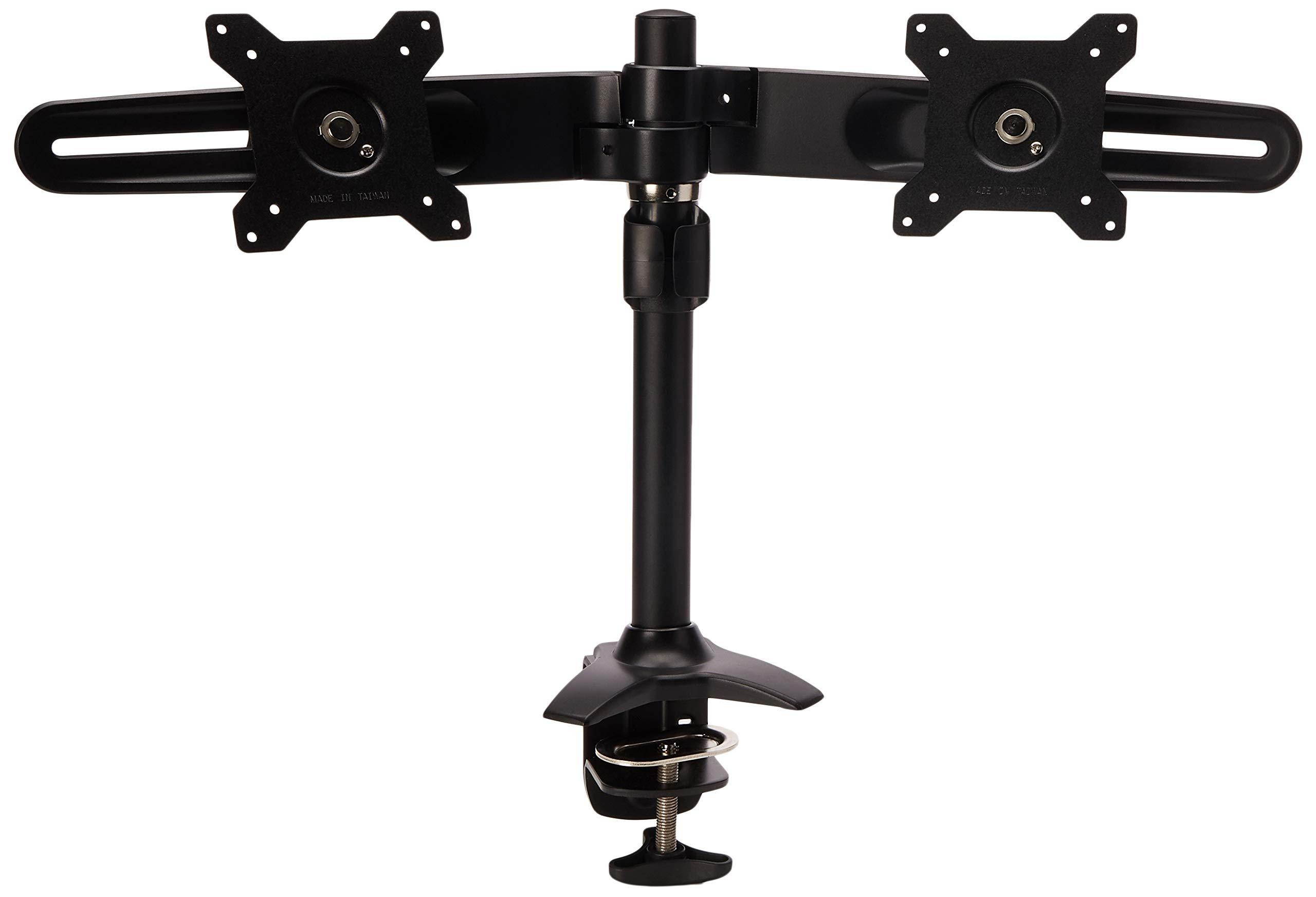 Amer AMR2C Dual Monitor Mount with Desk Clamp - 15" to 24" Monitors