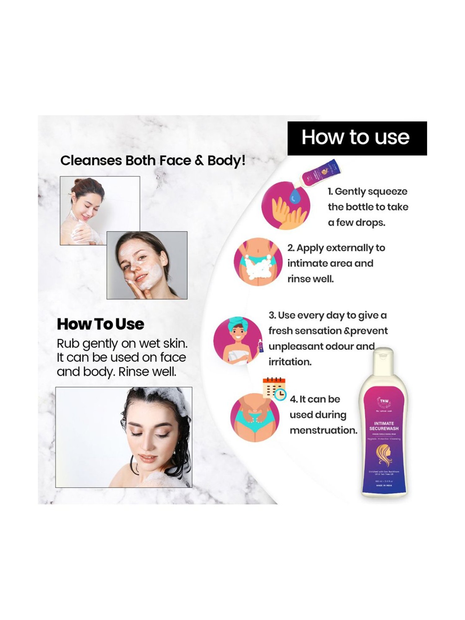 TNW-The Natural Wash Charcoal Soap & Intimate Wash