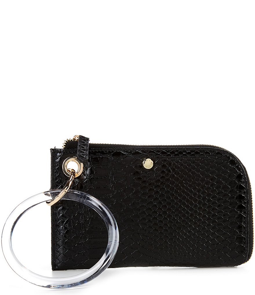 Kate Landry Snake Large Zip Wristlet