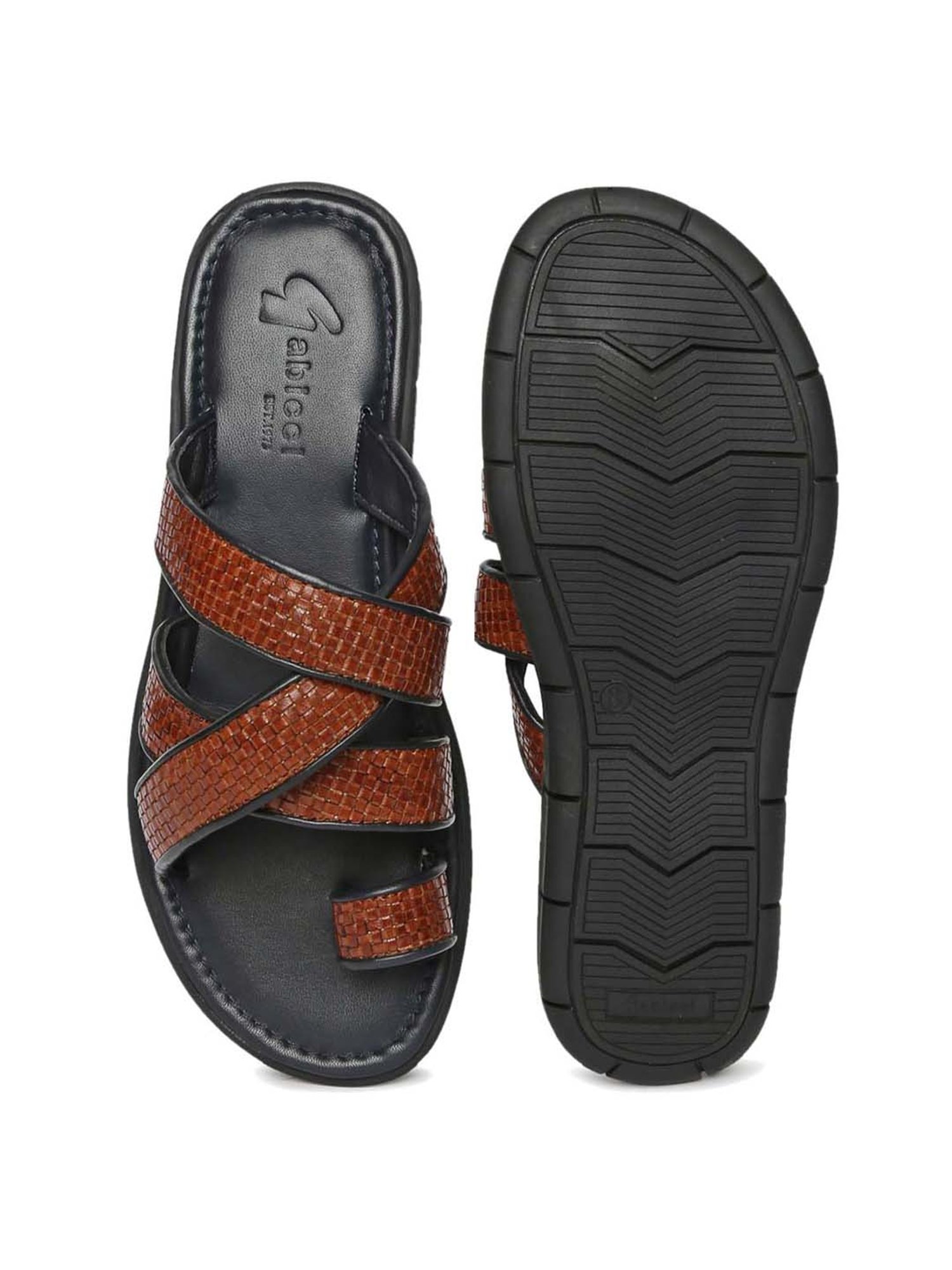 Gabicci Men's Rich Tan Toe Ring Sandals