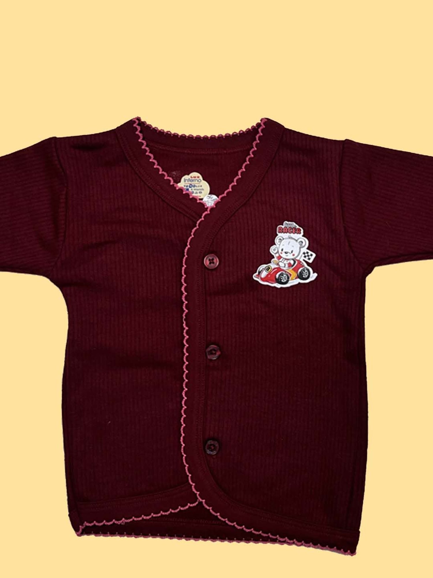 LUX Inferno Kids Maroon & Blue Printed Full Sleeves Thermal Set(Pack of 2)