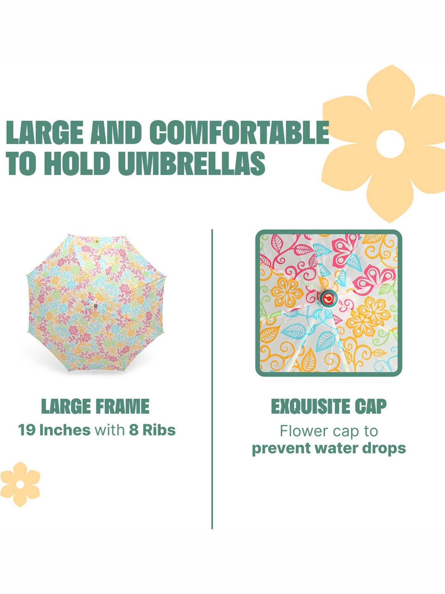 Citizen Multicolor Floral Free Size Umbrella