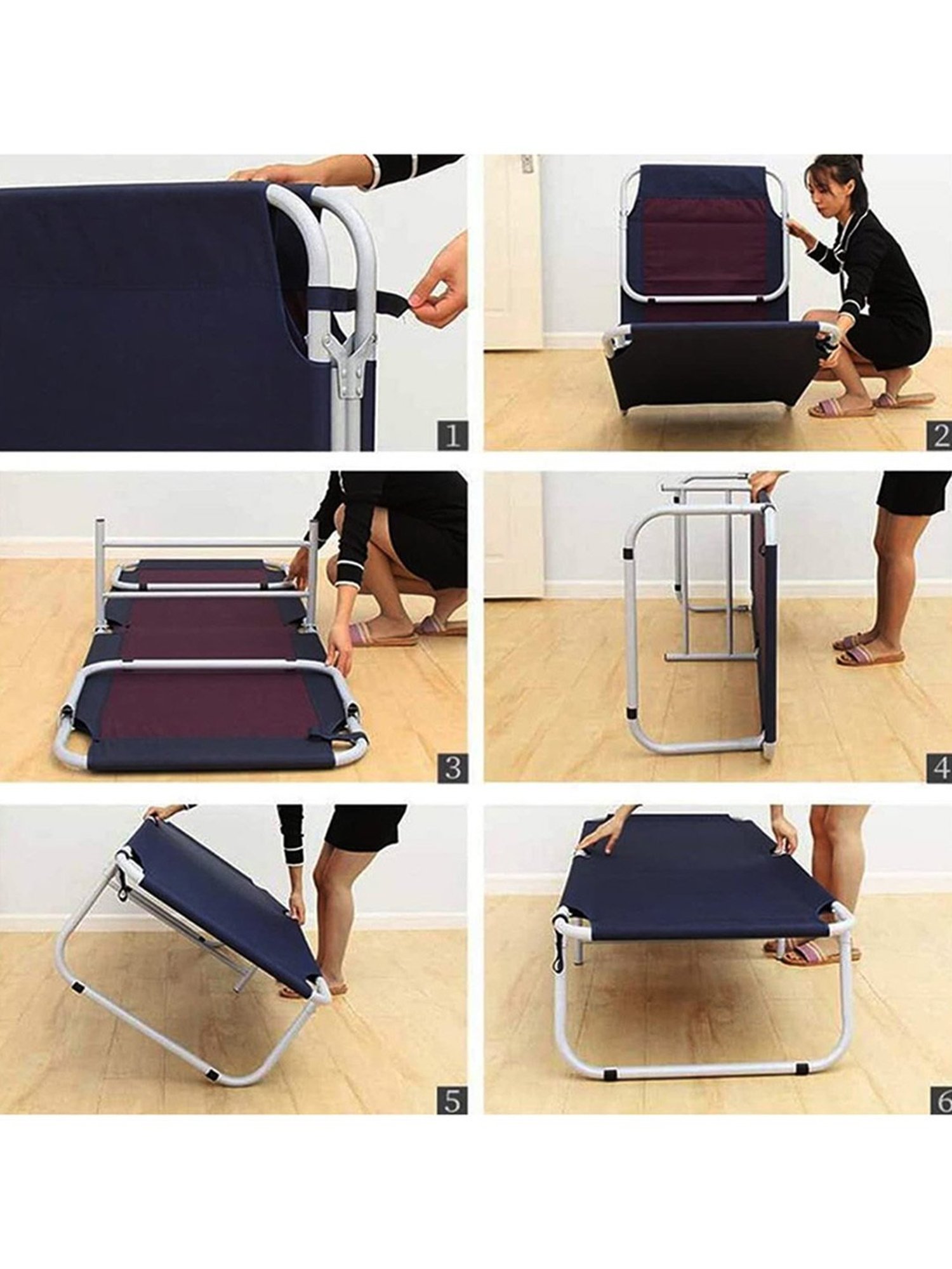 Vector X Foldable Bed Cloth for Camping Picnic and Outdoor (Blue) Size - 190x64 cm