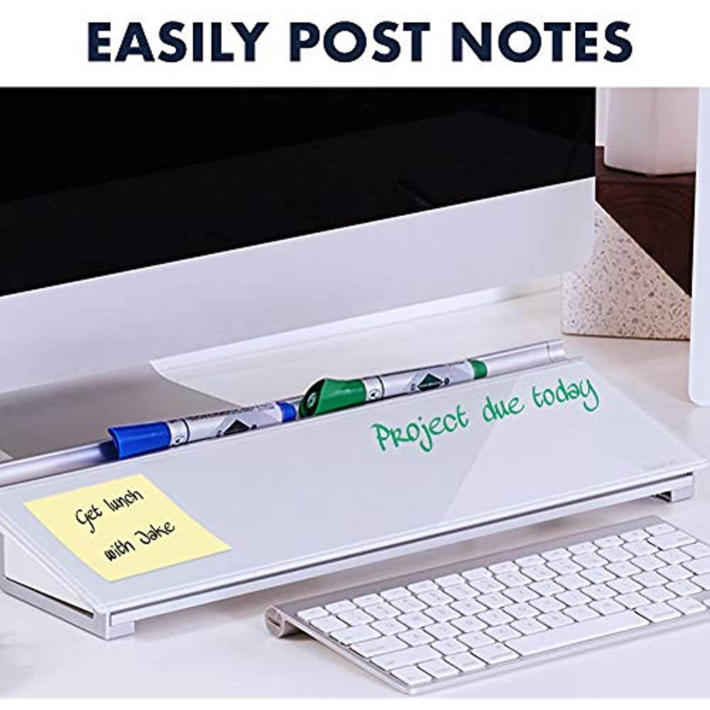 Quartet Glass Dry Erase Desktop Computer Pad, 18 X 6, White GDP186