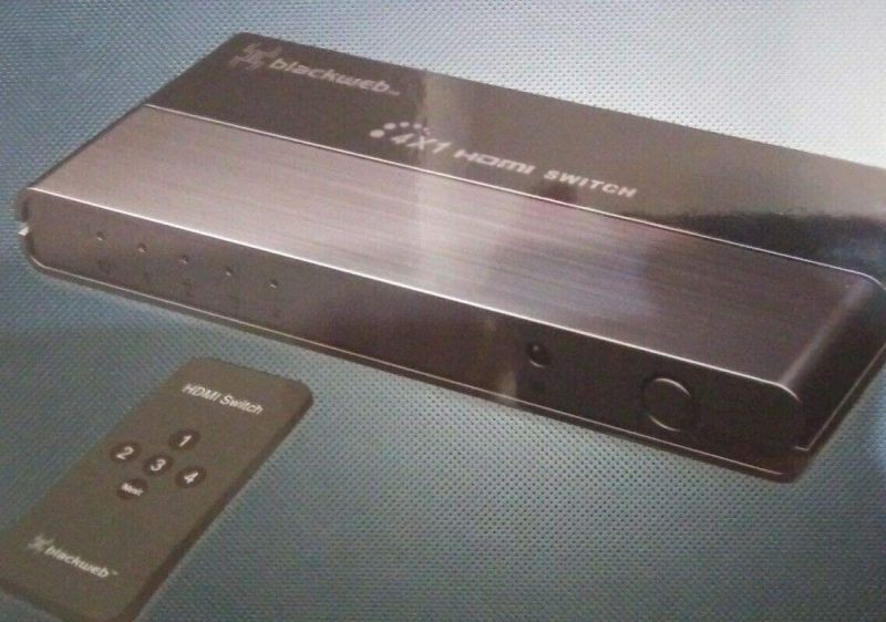 BlackWeb 4-Device HDMI Switch with Remote Control