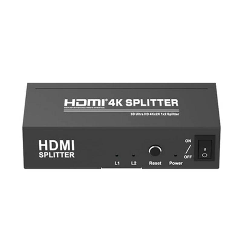 4K 1x2 HDMI Splitter Full HD 1080p HDMI Video Converter 1X2 Screen Split 1 In 2 Out Dual Display HDCP 3D for PS4 DVD PC To TV