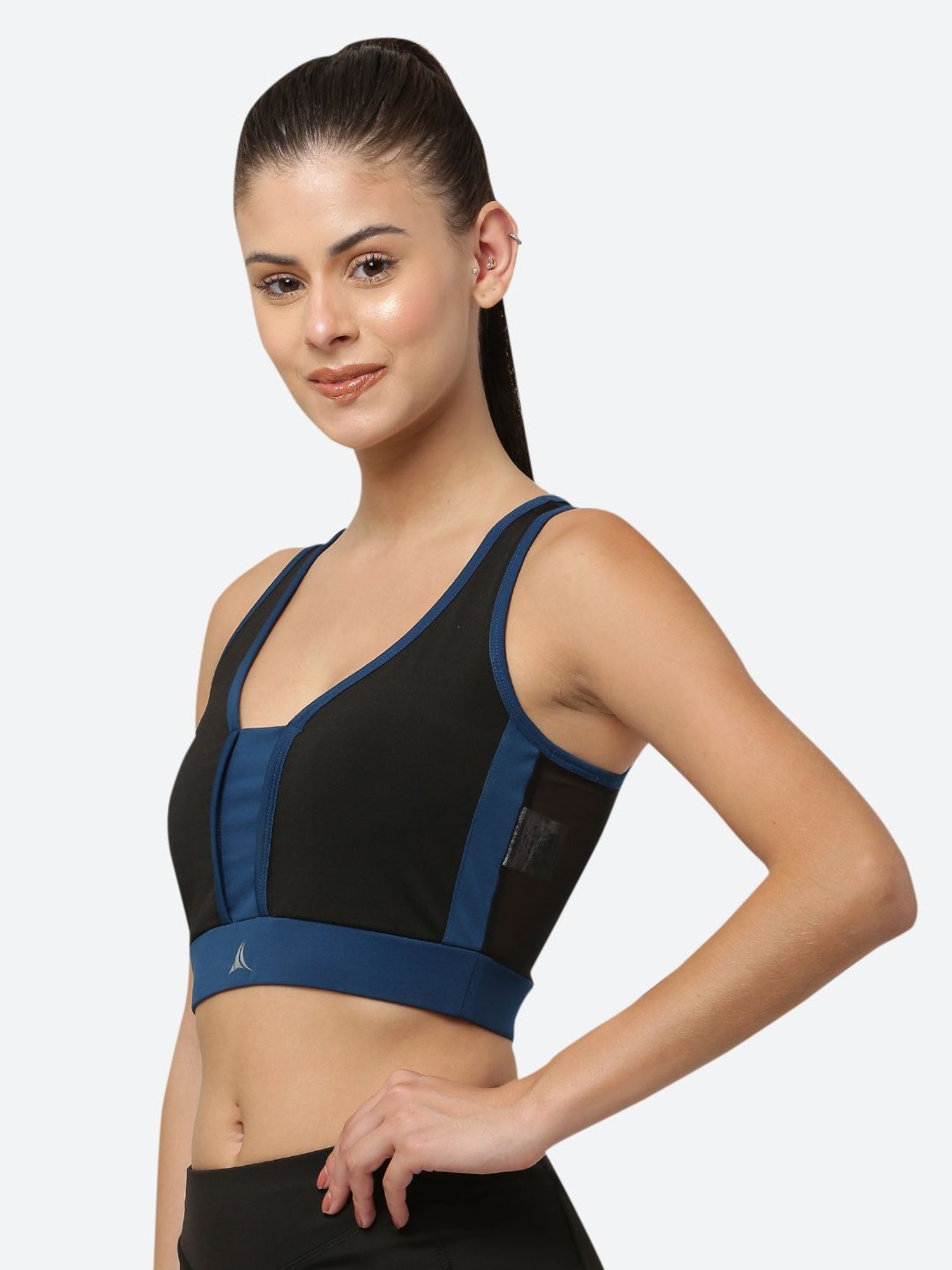 Fitleasure Black Non Wired Padded Sports Bra