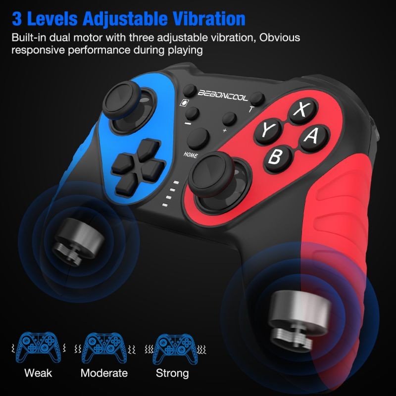 Wireless Gamepads for Switch/Switch Lite Wireless Controller for Pro Controller Gamepads Joystick Remote With Adjustable Turbo Dual Shock Gyro Axis, Compatible With Bluetooth